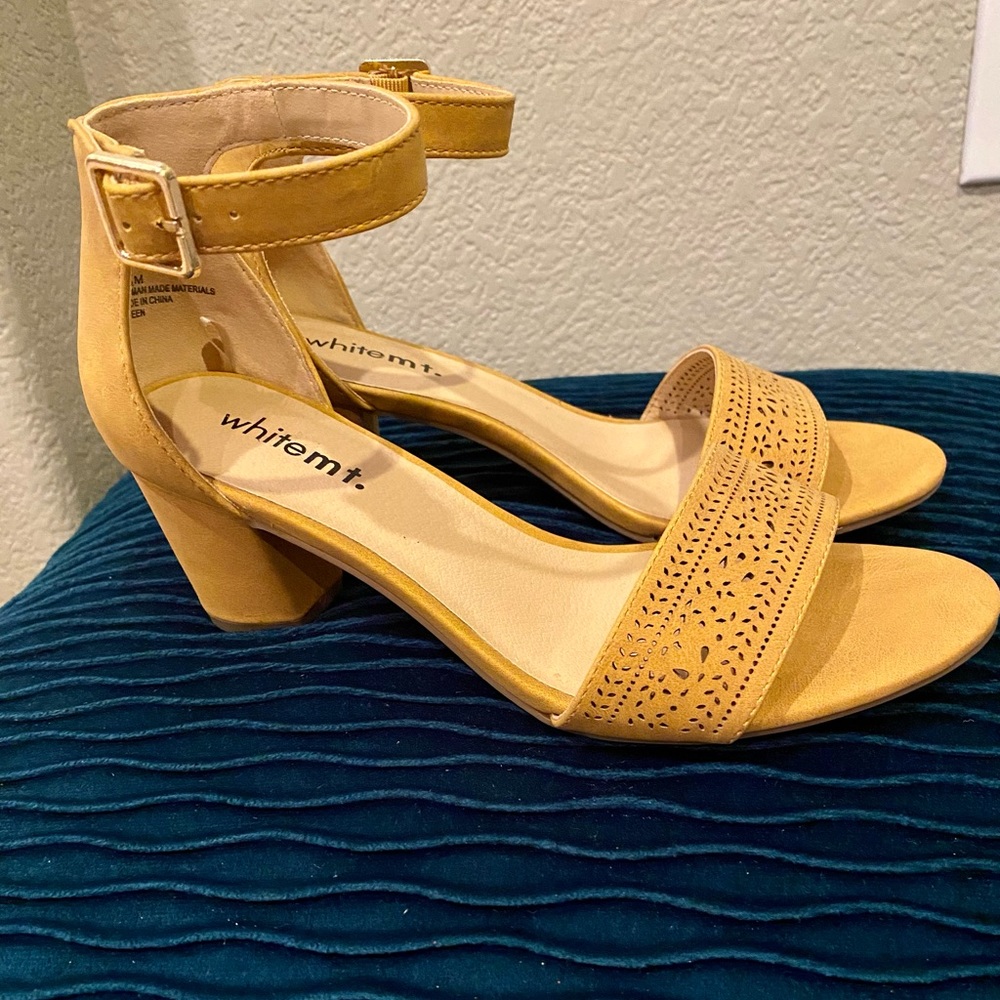 Brand new block heel sandals-White Mt.